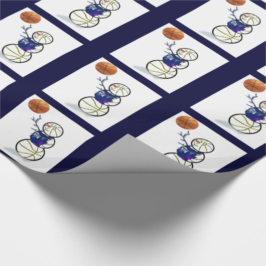 Basketball Liebe Weihnachten Geschenkpapier (Ecke)