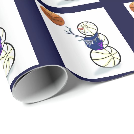 Basketball Liebe Weihnachten Geschenkpapier (Rolleneckpunkt)