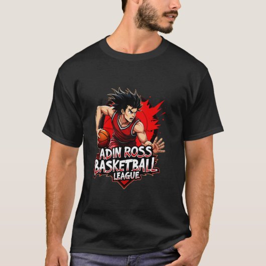 Basketball Liebhaber von Adin Ross Basketball Leag T-Shirt (Vorderseite)