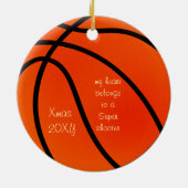 Basketball-Liebling Keramikornament (Hinten)
