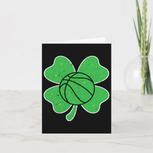 Basketball liebt Clove St Patricks Day Kinder Karte