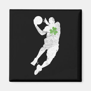 Basketball liebt Grünes Kleeblatt Leaf St Patricks Magnet
