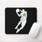 Basketball liebt Grünes Kleeblatt Leaf St Patricks Mousepad (Mit Mouse)