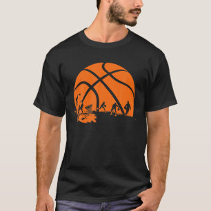 Basketball liebt Spieler Große Vintage Männer Frau T-Shirt