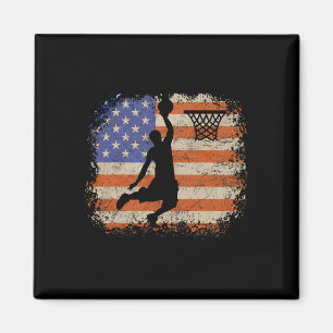 Basketball Liebt Vintages Basketballspiel der US-F Magnet