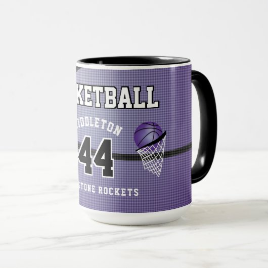 Basketball - Lila Tasse (VorderseiteRechts)