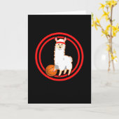 Basketball Llama Karte (Gelbe Blume)