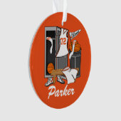 Basketball Lockerroom Custom Player Name Number Ornament (Vorderseite)