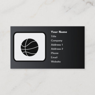 Basketball-Logo auf individueller schwarzer Seite Visitenkarte