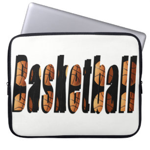 Basketball-Logo aus Basketball, Laptopschutzhülle