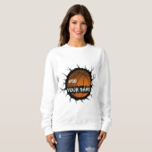 Basketball-Logo, Basketball-Individuelle Name Sweatshirt (Vorne ganz)