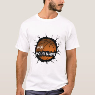 Basketball-Logo, Basketball-Individuelle Name T-Shirt