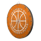 Basketball-Logo-Tafel mit individuelle Name Dartscheibe (Vorderseite rechts)