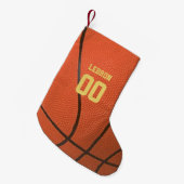 Basketball Look Personalized Stocking Kleiner Weihnachtsstrumpf (Vorderansicht (hängend))