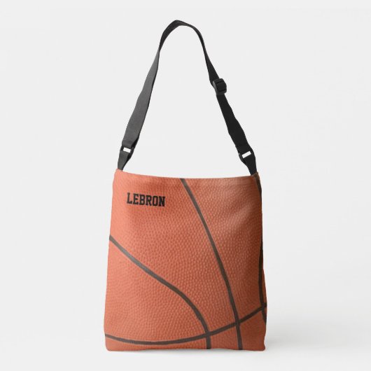 Basketball Look Personalized Tragetaschen Mit Langen Trägern (Rückseite)