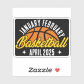 Basketball Lover Cool Player Moderner Personalisie Aufkleber (Blatt)