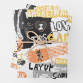 Basketball-Lover-Muster Geschenkpapier Set (Beispiel)