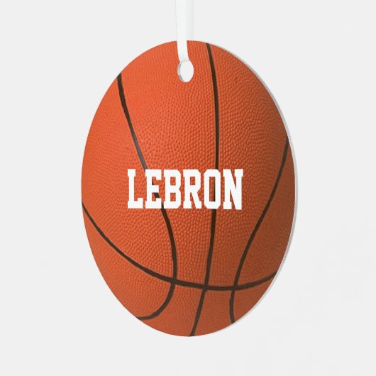 Basketball Lover Personalisierte Ornamente (Vorderseite links)