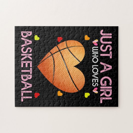 Basketball Lover Women Geschenk nur ein Mädchen, d Puzzle (Horizontal)