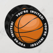Basketball-Lüfter Einladung (Vorne/Hinten)