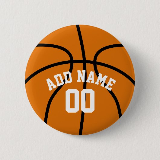 Basketball-Lüfter mit Individuelle Name-Nummer Button (Vorderseite)