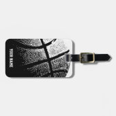 Basketball lugguge Umbau mit Namen oder Monogramm Gepäckanhänger (Vorderseite horizontal)