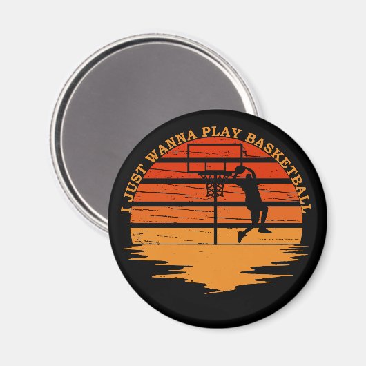 Basketball-lustige Sprüche Magnet (Vorderseite/Rückseite)