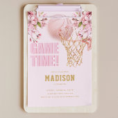 Basketball Luxury Girl Birthday Pink Gold Einladung