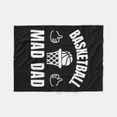 Basketball Mad Vater Fleecedecke (Vorderseite (Horizontal))