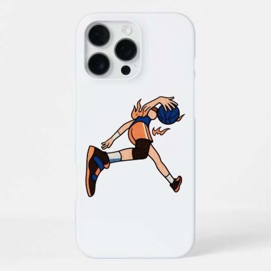 Basketball-Mädchen-Aktion-Handyhülle iPhone Hülle (Rückseite)
