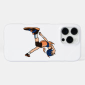 Basketball-Mädchen-Aktion-Handyhülle iPhone Hülle (Rückseite (Horizontal))