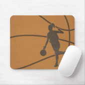 Basketball-Mädchen-Ball Mousepad Mausunterlage (Mit Mouse)