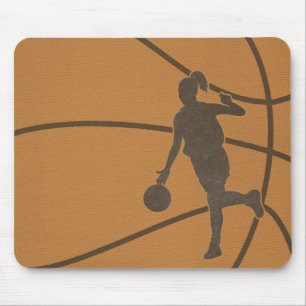Basketball-Mädchen-Ball Mousepad Mausunterlage