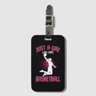 Basketball Mädchen Frauen Gepäckanhänger