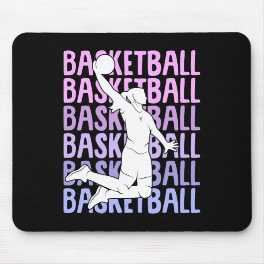 Basketball Mädchen Frauen Kinder 1 Mousepad (Vorne)