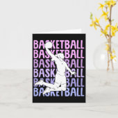Basketball Mädchen Frauen Kinder Karte (Gelbe Blume)