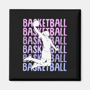 Basketball Mädchen Frauen Kinder Magnet