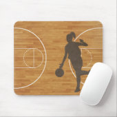 Basketball-Mädchen-Gericht Mousepad Mausunterlage (Mit Mouse)