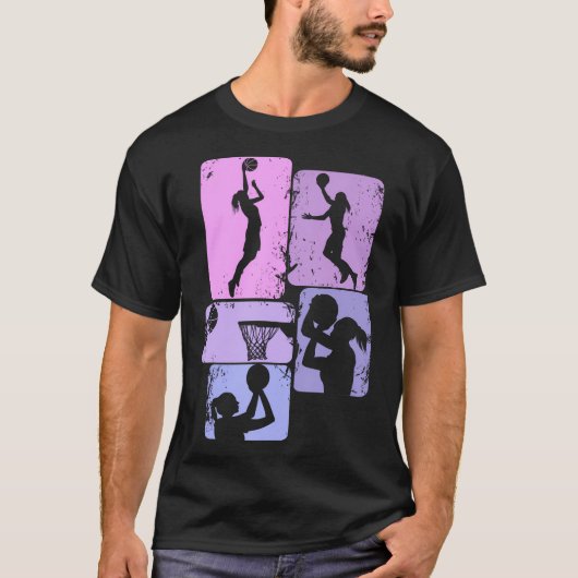 Basketball Mädchen Mädchen Mädchen Kinder T-Shirt (Vorderseite)