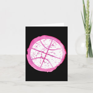 Basketball Mädchen Rosa Aquarell Karte