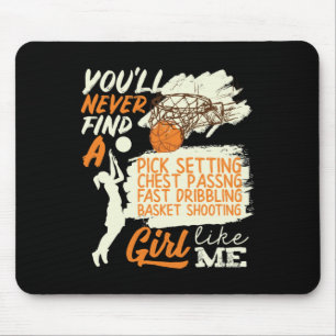 Basketball-Mädchen wie ich beim Dribbling Mousepad