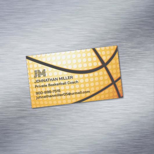 Basketball Magnetische Visitenkarte (Beispiel)