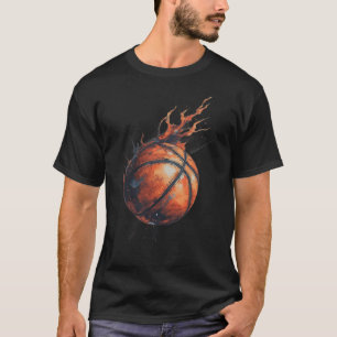 Basketball Malerei Kunst - Moderne Sporthalle Deko T-Shirt