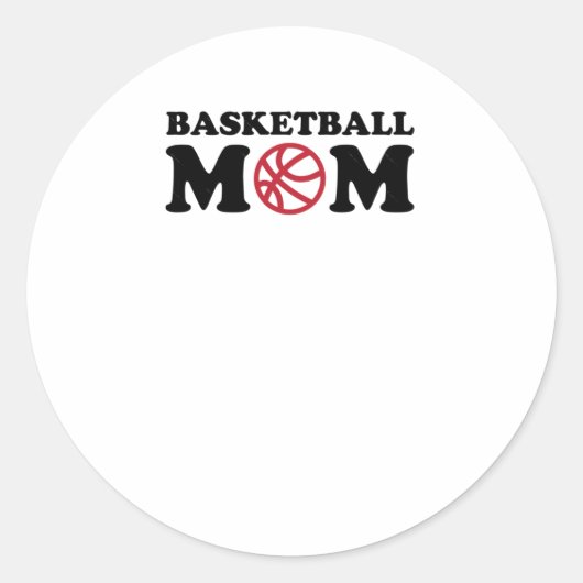 Basketball Mama 5 Runder Aufkleber (Vorderseite)