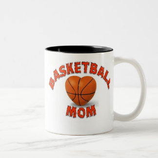 Basketball-Mama - angetrieben durch Koffein Zweifarbige Tasse