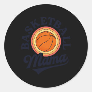 Basketball Mama Baller Match Family Game Day Out Runder Aufkleber