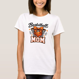 Basketball-Mama Basketball-Netz Schleifen-Bow Game T-Shirt