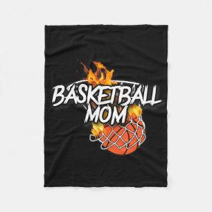 Basketball-Mama - Basketballgestänge - Lit On Fire Fleecedecke