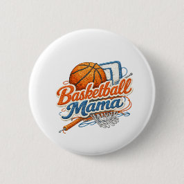 Basketball-Mama-Button-Pin Button