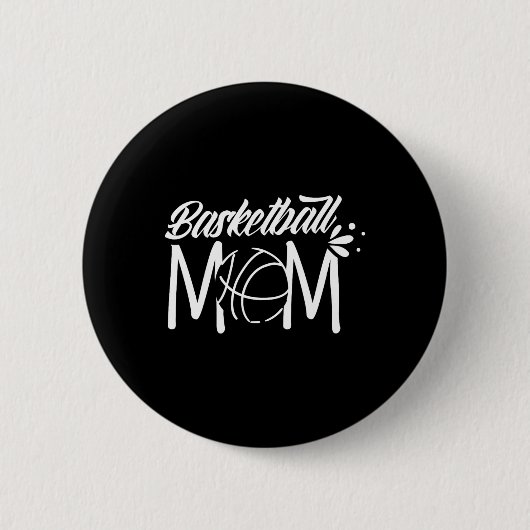 Basketball Mama Coach Team Spieler Match Mutter Mo Button (Vorderseite)
